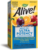 Buy Alive! Once Daily Men's 50+ Multi-Vitamin 60 Tabs Nature's Way Online, UK Delivery, Multivitamins