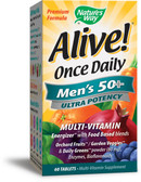 Buy Alive! Once Daily Men's 50+ Multi-Vitamin 60 Tabs Nature's Way Online, UK Delivery, Multivitamins