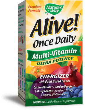Buy Alive! Once Daily Multi-Vitamin 60 Tabs Nature's Way Online, UK Delivery, Multivitamins