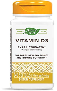Buy Vitamin D3 2000 IU 240 sGels Nature's Way Online, UK Delivery, Vitamin D3