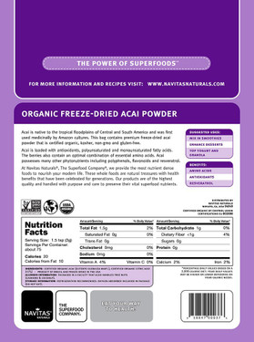 Buy Organic Acai Powder 8 oz (227 g) Navitas Naturals Online, UK Delivery, Juice Fruit Extract 