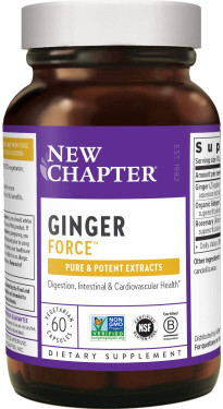 Buy Ginger Force 60 Liquid Vcaps New Chapter Online, UK Delivery, Herbal Remedy Natural Treatment