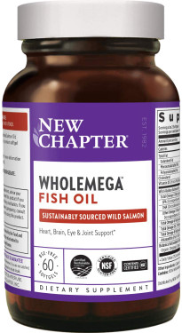 Buy Wholemega Wildly Pure Whole Fish Oil 1000 mg 60 sGels New Chapter Online, UK Delivery, EFA Omega EPA DHA