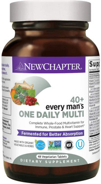 Buy 40+ Every Man's One Daily Multi 48 Tabs New Chapter Online, UK Delivery, Multivitamins For Men