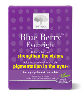Buy Blue Berry Eyebright 60 Tabs New Nordic US Online, UK Delivery, Eye Support Supplements Vision Formulas