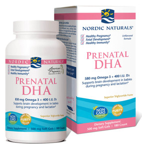Buy Prenatal DHA 180 sGels Nordic Naturals Online, UK Delivery, EFA Omega DHA