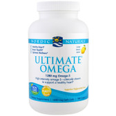 Buy Ultimate Omega Lemon Flavor 1000 mg 180 sGels Nordic Naturals Online, UK Delivery, EFA Omega EPA DHA
