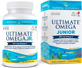 Buy Ultimate Omega Junior 500 mg 90 Chewable sGels Nordic Naturals Online, UK Delivery, EFA Omega EPA DHA