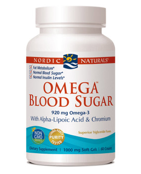 Buy Omega Blood Sugar 1000 mg 60 sGels Nordic Naturals Online, UK Delivery, EFA Omega EPA DHA