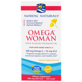 Buy Omega Woman Evening Primrose Oil Blend Lemon 500 mg 120 sGels Nordic Naturals Online, UK Delivery, EFA Omega EPA DHA