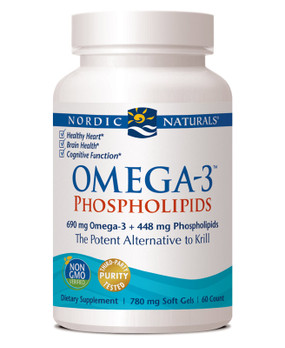 Buy Omega-3 Phospholipids 650 mg 60 sGels Nordic Naturals Online, UK Delivery, EFA EPA DHA Omega 369