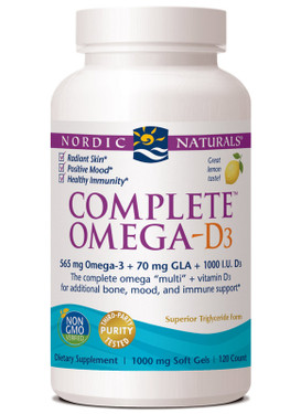 Buy Complete Omega- D3 1000 mg 120 sGels Nordic Naturals Online, UK Delivery, EFA Omega EPA DHA