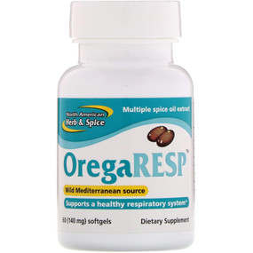 Buy OregaResp 140 mg 60 sGels North America Herbs & Spice Online, UK Delivery, Respiratory Support Supplements