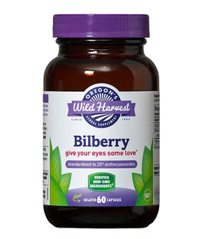 Buy Bilberry 60 Non-GMO Veggie Caps Oregon's Wild Harvest Online, UK Delivery, Eye Support Supplements Vision Care Bilberry