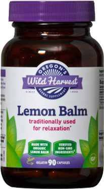 Buy Lemon Balm 90 Non-GMO Veggie Caps Oregon's Wild Harvest Online, UK Delivery, Herbal Remedy Natural Treatment