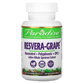 Buy MedVita ResveraGrape 60 Veggie Caps Paradise Herbs Online, UK Delivery,