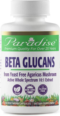Buy Beta Glucans Yeast Free 60 Veggie Caps Paradise Herbs Online, UK Delivery, Agaricus Mushrooms