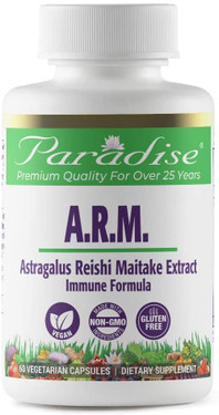 Buy Astragalus Reishi Maitake Plus 60 Veggie Caps Paradise Herbs Online, UK Delivery, Cold Flu Remedy Relief Viral Astragalus Immune Support