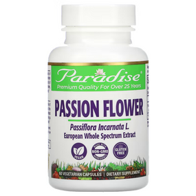 Buy European Passion Flower 60 Veggie Caps Paradise Herbs Online, UK Delivery, Herbal Remedy Natural Treatment