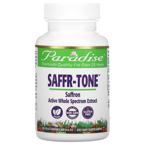 Buy Saffr-Tone Saffron Extract 60 Veggie Caps Paradise Herbs Online, UK Delivery, Women's Supplements Vitamins For Women Mood Swings Support Remedy Treatment Relief