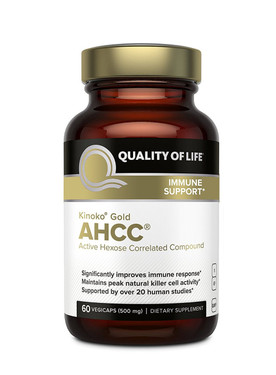 Buy Kinoko Gold AHCC Immune Support 500 mg 60 Veggie Caps Quality of Life Labs Online, UK Delivery