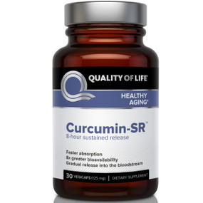 Buy Curcumin-SR Healthy Aging 125 mg 30 Veggie Caps Quality of Life Labs Online, UK Delivery, Antioxidant Curcumin Gluten Free