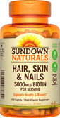 Buy Hair Skin & Nails 120 Caplets Rexall Sundown Naturals Online, UK Delivery, Vitamins For Women Hair Nails Skin Women's Supplements