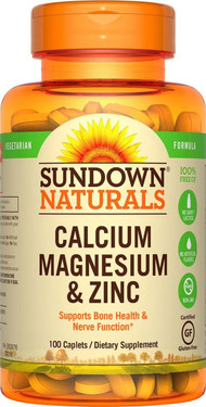 Buy Calcium Magnesium and Zinc 100 Caplets Rexall Sundown Naturals Online, UK Delivery, Mineral Supplements