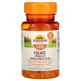 Buy Folic Acid 400 mcg 350 Tabs Rexall Sundown Naturals Online, UK Delivery, Folic Acid Prenatal Vitamin Pregnancy