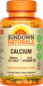 Buy Calcium Plus Vitamin D3 600 mg 120 Tabs Rexall Sundown Naturals Online, UK Delivery, Mineral Supplements
