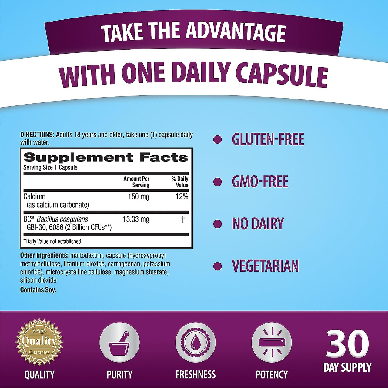 Buy Digestive Advantage Daily Probiotic 30 Caps Schiff Online UK