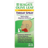 Buy Olive Leaf Throat Spray Raspberry Spearmint 1 oz (30 ml) Seagate Online, UK Delivery