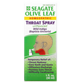 Buy Olive Leaf Throat Spray Unflavored 1 oz (30 ml) Seagate Online, UK Delivery, Homeopathic