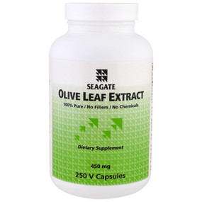 Buy Olive Leaf Extract 450 mg 250 Veggie Caps Seagate Online, UK Delivery, Cold Flu Remedy Relief Viral Treatment Olive Leaf Formulas Immune Support