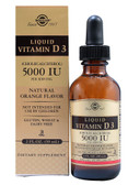 Buy Liquid Vitamin D3 5000 IU Per Serving Natural Orange Flavor 2 oz (59 ml) Solgar Online, UK Delivery, Vitamin D3 Gluten Free