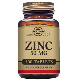 Buy Zinc 50 mg 100 Tabs Solgar Online, UK Delivery, Mineral Supplements