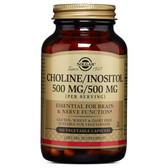 Buy UK Buy Choline/Inositol 500mg/500 mg 100 Veggie Caps Solgar Online, UK Delivery, Choline Inositol Vitamins