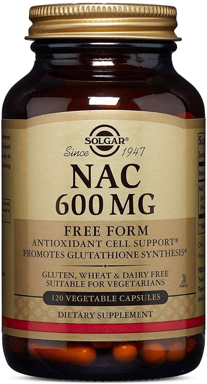 Buy NAC 600 mg 120 Veggie Caps Solgar Online, UK Delivery