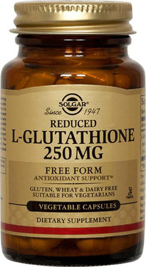 Buy Reduced L-Glutathione 250 mg 60 Veggie Caps Solgar Online, UK Delivery,