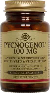 Buy Pycnogenol 100 mg 30 Veggie Caps Solgar Online, UK Delivery,