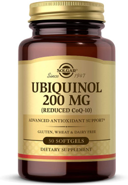 Buy Ubiquinol (Reduced CoQ10) 200 mg 30 sGels Solgar Online, UK Delivery, Coenzyme Q10
