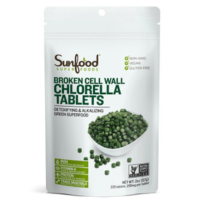 Buy Nutrient-Rich Chlorella Tabs 225 Tabs Sunfood Online, UK Delivery, Superfoods Green Food