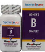 Buy Women's B Complex MicroLingual 60 Tabs Superior Source Online, UK Delivery,