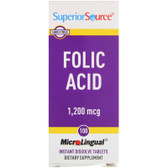 Buy Folic Acid MicroLingual 1 200 mcg 100 Tabs Superior Source Online, UK Delivery, Folic Acid Prenatal Vitamin Pregnancy