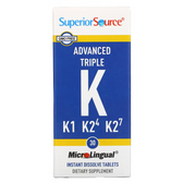 Buy Advanced Triple K 30 MicroLingual Instant Dissolve Tabs Superior Source Online, UK Delivery, Vitamin K