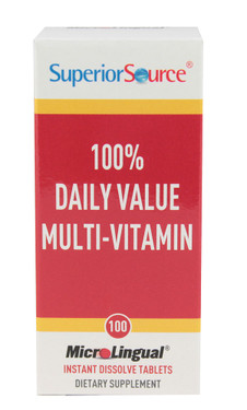 Buy 100% Daily Value Multi-Vitamin 100 MicroLingual Instant Dissolve Tabs Superior Source Online, UK Delivery, Multivitamins