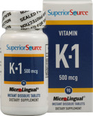 Buy Vitamin K-1 500 mcg 90 Microlingual Instant Dissolve Tabs Superior Source Online, UK Delivery, Vitamin K