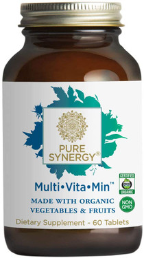 Buy Pure Synergy Organic Multi Vita-Min 60 Veggie Tabs The Synergy Company Online, UK Delivery, Multivitamins