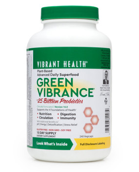 Buy Green Vibrance Version 11.0 240 Veggie Caps Vibrant Health Online, UK Delivery, Superfoods Green Food