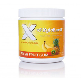 Buy Xylitol Chewing Gum Fruit 5.29 oz (150 g) 100 Pieces Xyloburst Online, UK Delivery, Oral Care Dental Chewing Gum Mints
